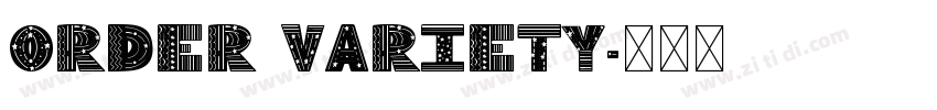 ORDER VARIETY字体转换